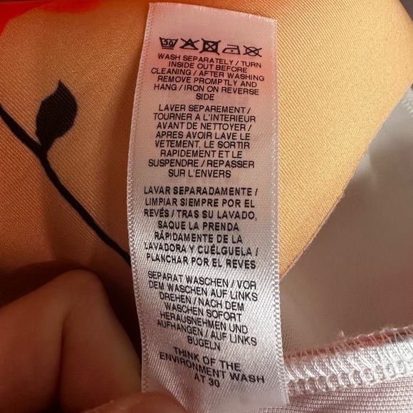 ASOS DESIGN Poppy Printed Bandeau Midi Dress with Ruffle Pep Hem - Picture 9 of 12